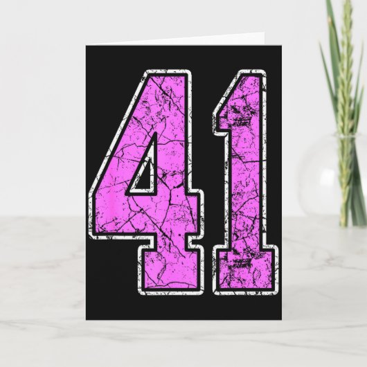 Nge Nk And Nk Number 41 Jersey Player Uniform #41 Karte (Vorderseite)