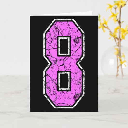 Nge Nk And Nk Number 8 Jersey Player Uniform #8  Karte (Gelbe Blume)