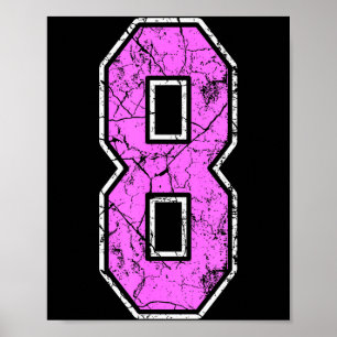 Nge Nk und Nk Nummer 8 Trikot Spieler Uniform #8 Poster
