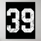 Nge White Number &#; Jersey Uniform Player Fan Poster (Vorne)