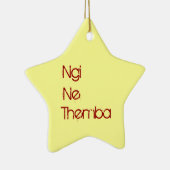 Ngi Ne Themba - ich habe Hoffnung Keramikornament (Rechts)