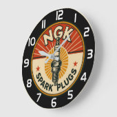 NGK Spark Plugs Sign Große Wanduhr (Winkel)