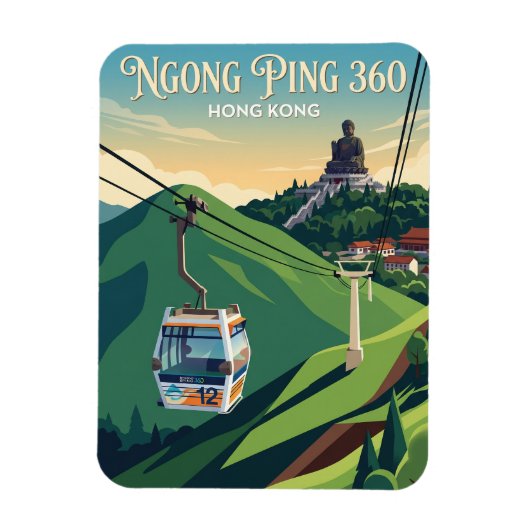 Ngong Ping 360 Hongkong Magnet (Vertikal)