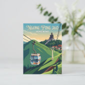 Ngong Ping 360 Hongkong Postkarte (Stehend Vorderseite)