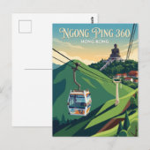 Ngong Ping 360 Hongkong Postkarte (Vorne/Hinten)