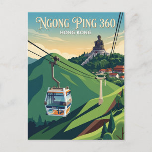 Ngong Ping 360 Hongkong Postkarte