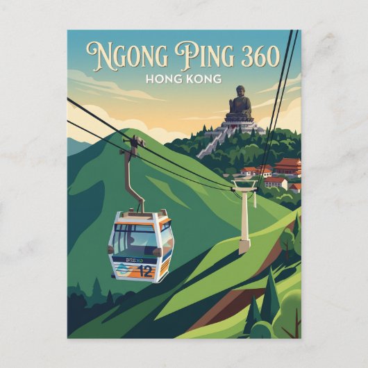Ngong Ping 360 Hongkong Postkarte (Vorderseite)