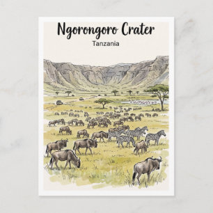 Ngorongoro-Krater Karatu Tansania Postkarte