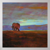 Ngorongoro Sunset Collosprint Poster (Vorne)