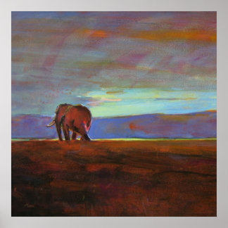 Ngorongoro Sunset Collosprint Poster