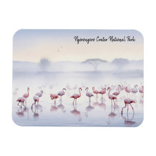 Ngorongoro Tansania Flamingos Magnet