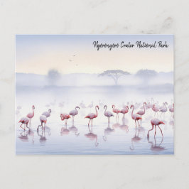 Ngorongoro Tansania Flamingos Postkarte