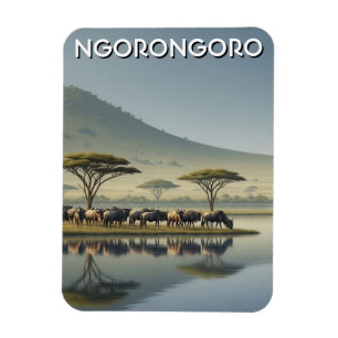 Ngorongoro Tansania Gnus Magnet