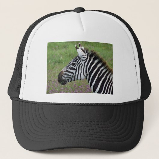 Ngorongoro Zebra Nah-up Truckerkappe (Vorderseite)