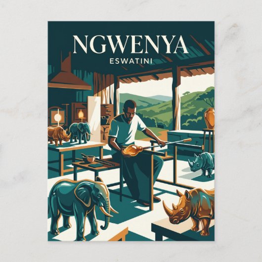 Ngwenya Glasfabrik Eswatini Postkarte (Vorderseite)