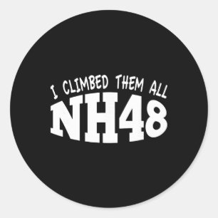 Nh48 Design Ich Bestieg Sie Alle Nh 4.000 Fuß Berg Runder Aufkleber