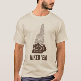 NH 4000 Footers Hiked T - Shirt (Braunes Logo)