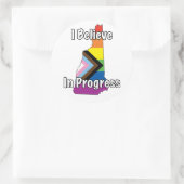 NH I glaube an Fortschritt Runder Aufkleber (Tasche)