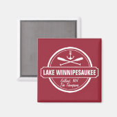 NH Lake Winnipesaukee Sonderstadt, Name, Anker Magnet (Vorderseite/Rückseite)