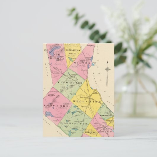 NH Landkreis Strafford Postkarte (Stehend Vorderseite)