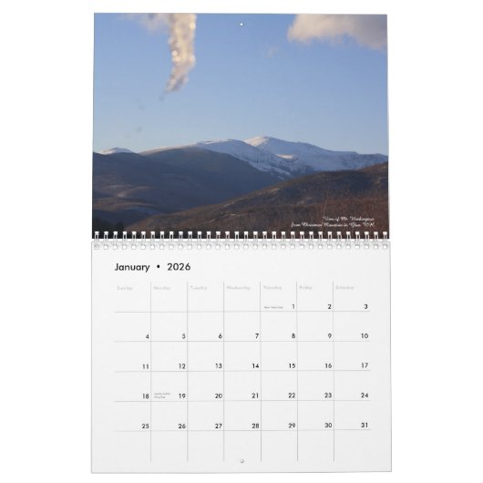 NH Mountain Scenery Kalender (Jan 2026)