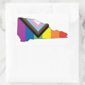 NH Progress Flag Rechteckiger Aufkleber (Tasche)