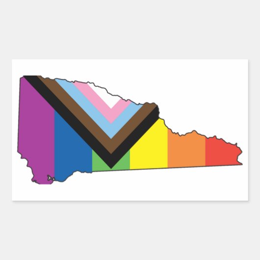 NH Progress Flag Rechteckiger Aufkleber (Vorderseite)