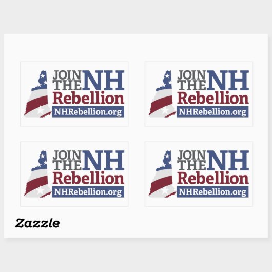 NH Rebellion Rectangle Aufkleber (Blatt)
