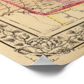 NH, Vermont Map von Mitchell Poster (Ecke)