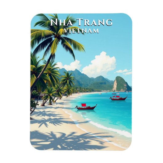 Nha Trang Vietnam Beach Travel Magnet (Vertikal)