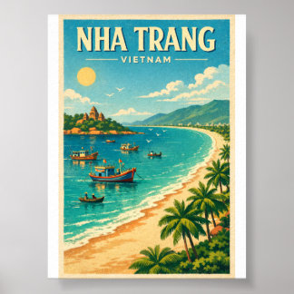 Nha Trang Vietnam Retro-Reise 2026 Poster