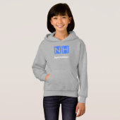 NHI Kids Gray Pullover Hoodie mit Taschen (Vorne ganz)