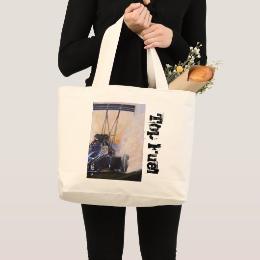 nhra dragster Spitzenbrennstoff Jumbo Stoffbeutel (Vorderseite (Produkt))