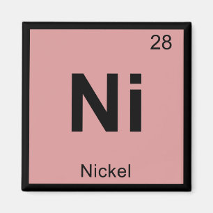 Ni - Nickel Chemie Periodensystem Symbol Magnet
