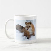 Ni roten Fox der Schnee Kaffeetasse (Links)
