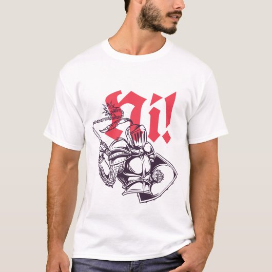 Ni Soldier Modern White Art Illustration Trendy T-Shirt (Vorderseite)