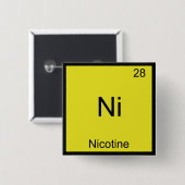 Ni - T - Shirt für Nicotin Funny Chemistry Element Button (Vorne & Hinten)