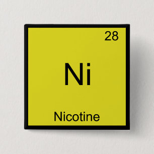 Ni - T - Shirt für Nicotin Funny Chemistry Element Button