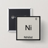 Ni - T-Shirt für Nihilist Funny Chemistry Element Button (Vorne & Hinten)
