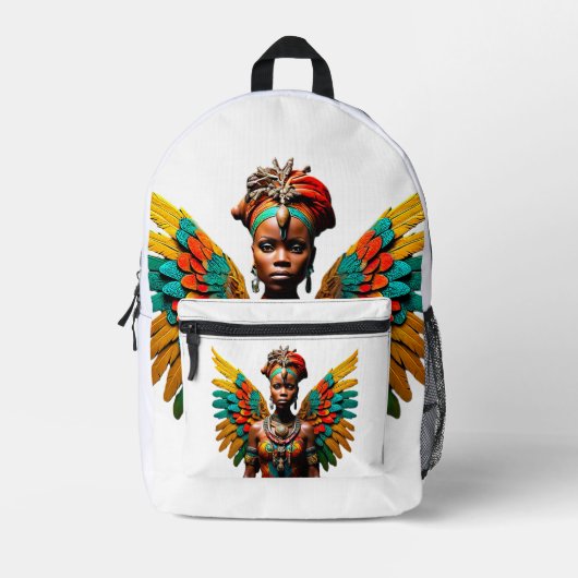 Nia Safiri African Tribal Fairy Bedruckter Rucksack (Vorderseite)
