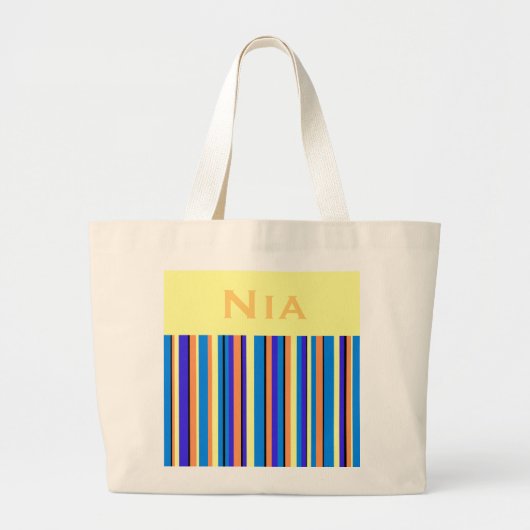 Nia Stripes Personalisierte Tasche (Vorne)