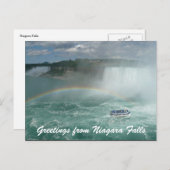 Niagara-Boot-Grüße Postkarte (Vorne/Hinten)
