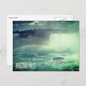 Niagara-Boot-Regenbogen Postkarte (Vorne/Hinten)