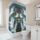 "Niagara Escape - Wasserfall Panorama Duschvorhang (Beispiel)