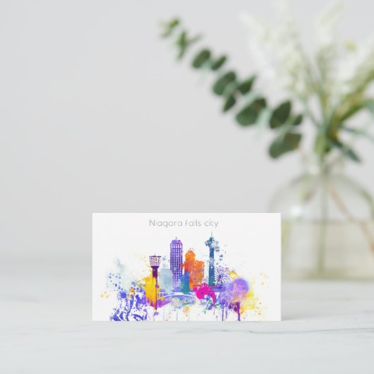 Niagara-Fall-Stadt-Skyline Visitenkarte (Stehend Vorderseite)