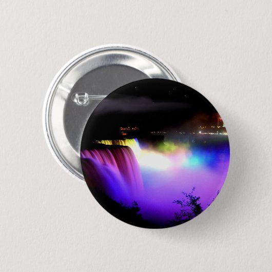 Niagara-Fall-unter-Flutlicht-an-Nacht Button (Vorne & Hinten)