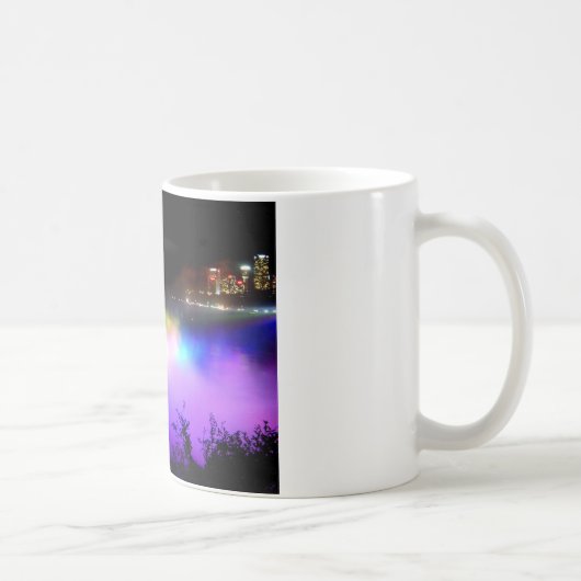 Niagara-Fall-unter-Flutlicht-an-Nacht Kaffeetasse (Rechts)