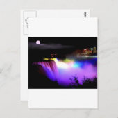 Niagara-Fall-unter-Flutlicht-an-Nacht Postkarte (Vorne/Hinten)