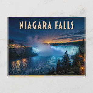Niagara Fälle bei Nacht Postkarte