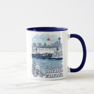 Niagara Fälle Kanada Einfache Skyline Hübsche Stad Tasse